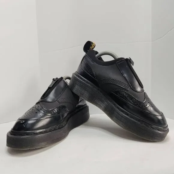 Martens Shoes Dr Martens Resnik Zip Brogue Womens Boots